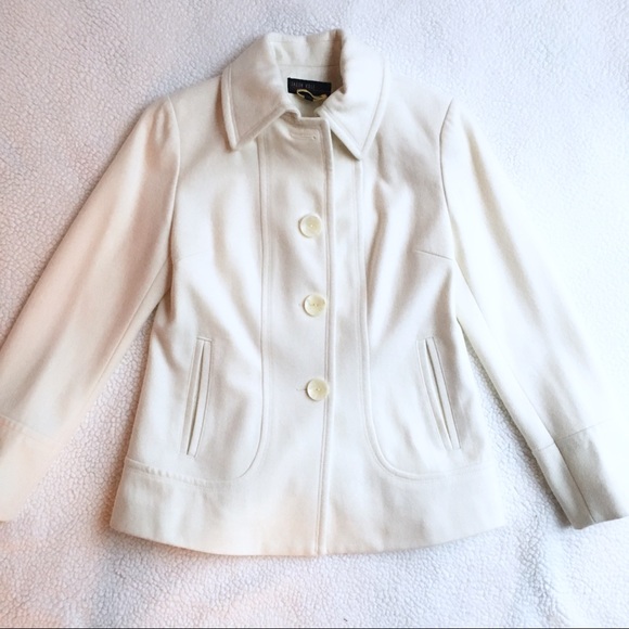 Jason Kole Cream Wool Coat - Picture 3 of 8